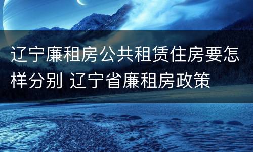 辽宁廉租房公共租赁住房要怎样分别 辽宁省廉租房政策