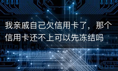 我亲戚自己欠信用卡了，那个信用卡还不上可以先冻结吗