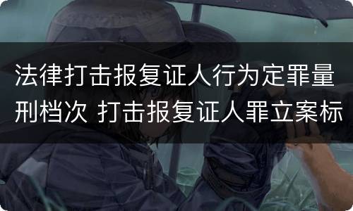 法律打击报复证人行为定罪量刑档次 打击报复证人罪立案标准