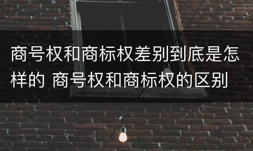 商号权和商标权差别到底是怎样的 商号权和商标权的区别