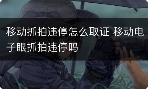 移动抓拍违停怎么取证 移动电子眼抓拍违停吗