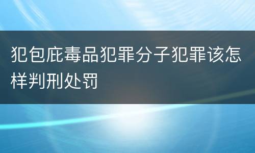 犯包庇毒品犯罪分子犯罪该怎样判刑处罚