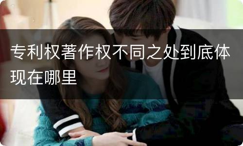专利权著作权不同之处到底体现在哪里