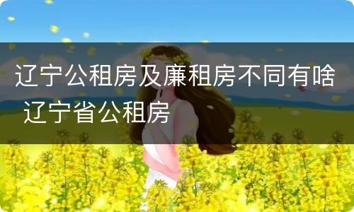 辽宁公租房及廉租房不同有啥 辽宁省公租房
