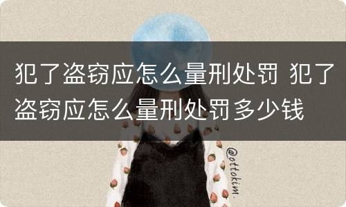 犯了盗窃应怎么量刑处罚 犯了盗窃应怎么量刑处罚多少钱