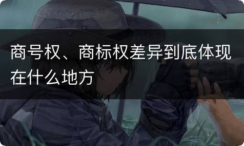 商号权、商标权差异到底体现在什么地方