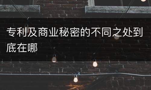 专利及商业秘密的不同之处到底在哪