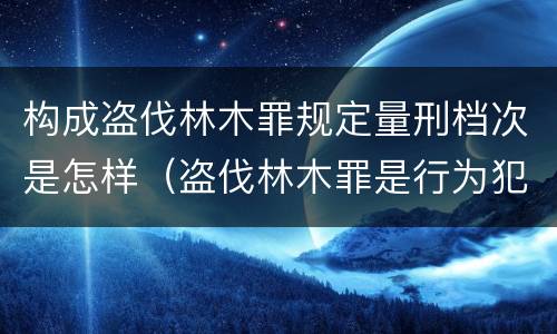 构成盗伐林木罪规定量刑档次是怎样（盗伐林木罪是行为犯吗）