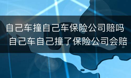自己车撞自己车保险公司赔吗 自己车自己撞了保险公司会赔吗