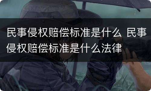 民事侵权赔偿标准是什么 民事侵权赔偿标准是什么法律