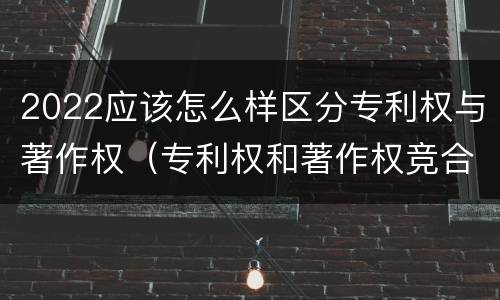 2022应该怎么样区分专利权与著作权（专利权和著作权竞合）