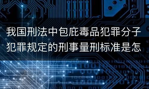 我国刑法中包庇毒品犯罪分子犯罪规定的刑事量刑标准是怎样的
