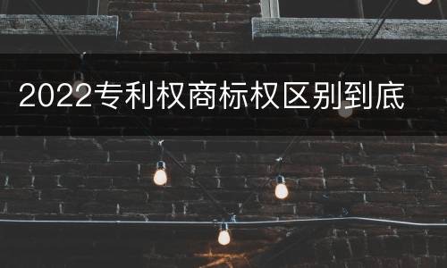 2022专利权商标权区别到底