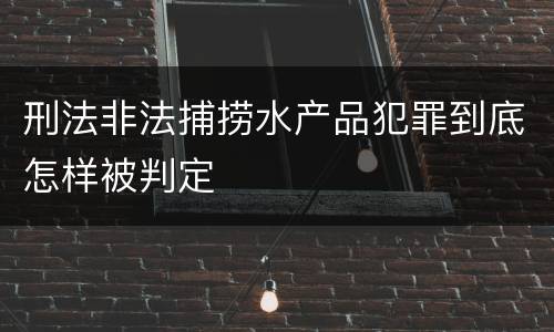 刑法非法捕捞水产品犯罪到底怎样被判定