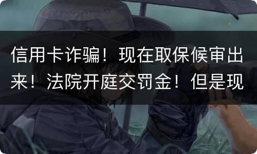 信用卡诈骗！现在取保候审出来！法院开庭交罚金！但是现在没钱交！法院会让收监吗