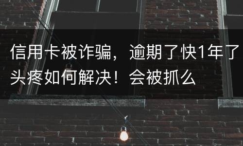 信用卡被诈骗，逾期了快1年了头疼如何解决！会被抓么