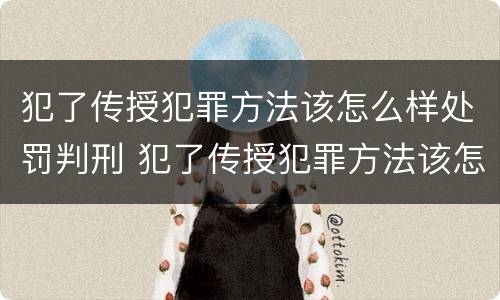 犯了传授犯罪方法该怎么样处罚判刑 犯了传授犯罪方法该怎么样处罚判刑吗