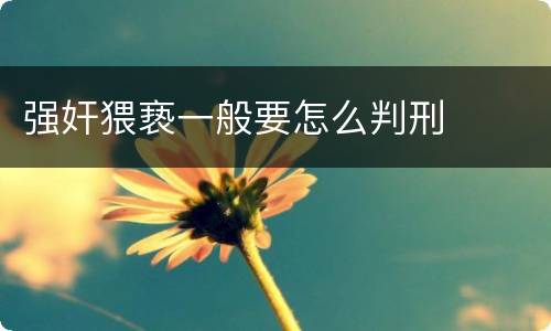 强奸猥亵一般要怎么判刑