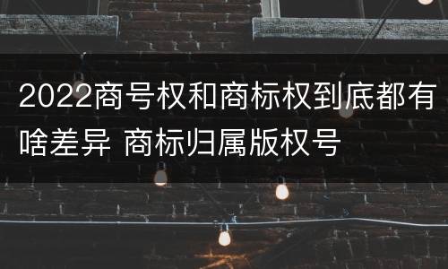 2022商号权和商标权到底都有啥差异 商标归属版权号