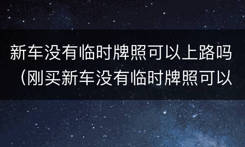 新车没有临时牌照可以上路吗（刚买新车没有临时牌照可以上路吗）