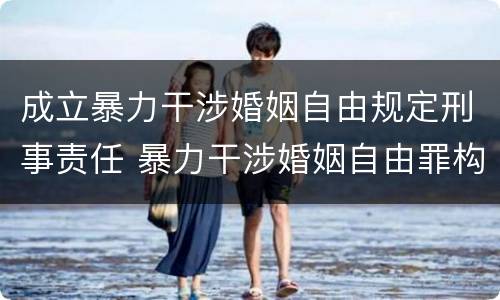 成立暴力干涉婚姻自由规定刑事责任 暴力干涉婚姻自由罪构成要件
