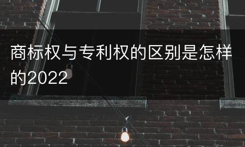 商标权与专利权的区别是怎样的2022