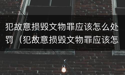 犯故意损毁文物罪应该怎么处罚（犯故意损毁文物罪应该怎么处罚他）