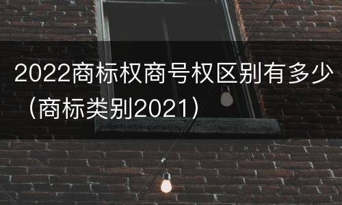 2022商标权商号权区别有多少（商标类别2021）