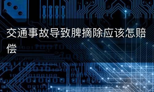 交通事故导致脾摘除应该怎赔偿