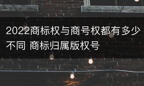 2022商标权与商号权都有多少不同 商标归属版权号
