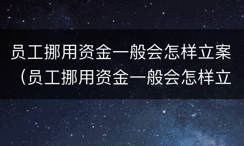 员工挪用资金一般会怎样立案（员工挪用资金一般会怎样立案呢）