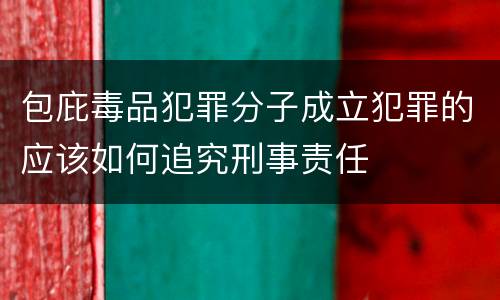 包庇毒品犯罪分子成立犯罪的应该如何追究刑事责任
