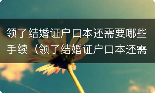 领了结婚证户口本还需要哪些手续（领了结婚证户口本还需要哪些手续和材料）
