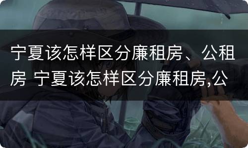 宁夏该怎样区分廉租房、公租房 宁夏该怎样区分廉租房,公租房和商品房