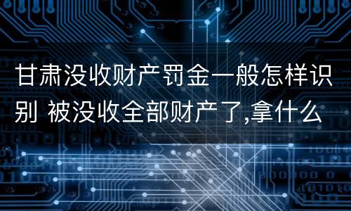 甘肃没收财产罚金一般怎样识别 被没收全部财产了,拿什么交罚金