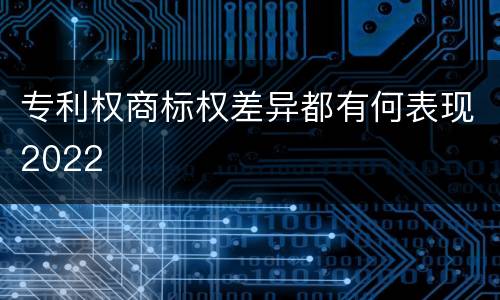 专利权商标权差异都有何表现2022