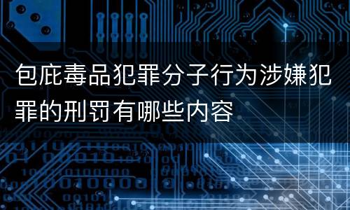 包庇毒品犯罪分子行为涉嫌犯罪的刑罚有哪些内容