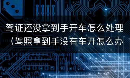 驾证还没拿到手开车怎么处理（驾照拿到手没有车开怎么办）