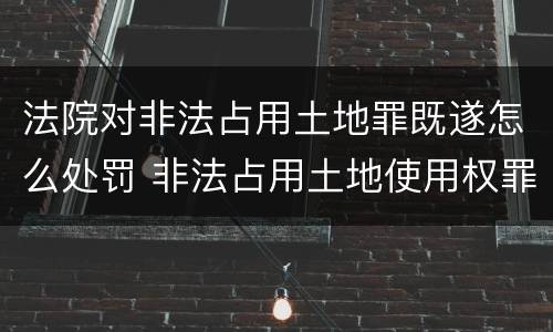 法院对非法占用土地罪既遂怎么处罚 非法占用土地使用权罪