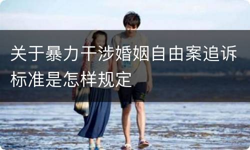 关于暴力干涉婚姻自由案追诉标准是怎样规定