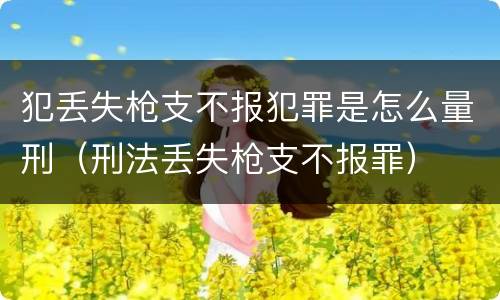 犯丢失枪支不报犯罪是怎么量刑（刑法丢失枪支不报罪）