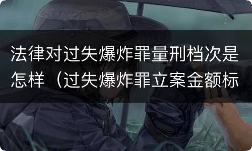 法律对过失爆炸罪量刑档次是怎样（过失爆炸罪立案金额标准）