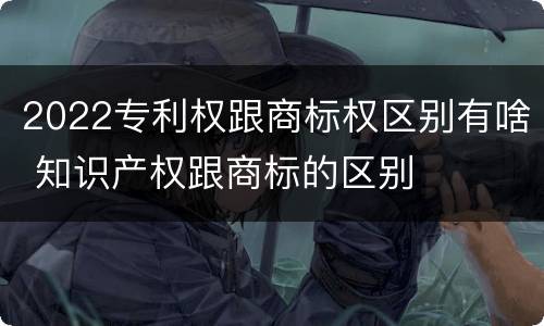 2022专利权跟商标权区别有啥 知识产权跟商标的区别