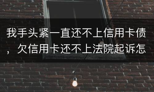 我手头紧一直还不上信用卡债，欠信用卡还不上法院起诉怎么办