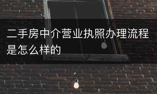 二手房中介营业执照办理流程是怎么样的