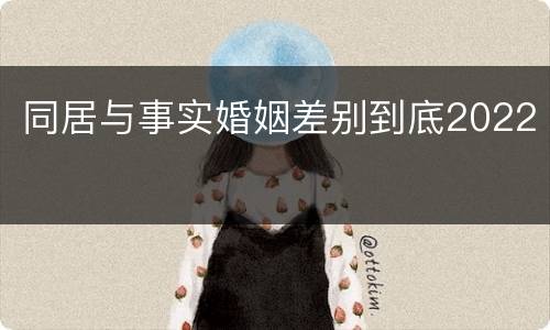 同居与事实婚姻差别到底2022