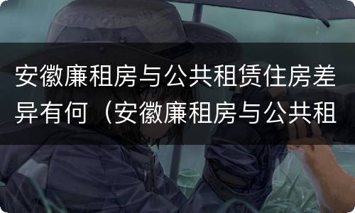 安徽廉租房与公共租赁住房差异有何（安徽廉租房与公共租赁住房差异有何规定）