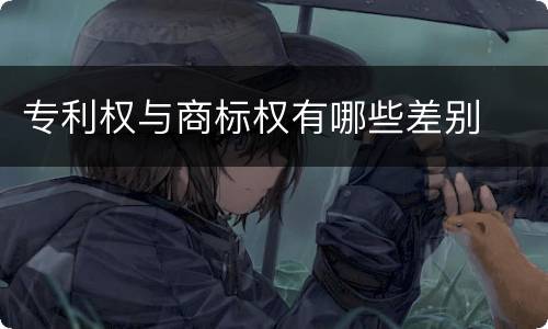 专利权与商标权有哪些差别