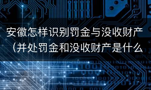 安徽怎样识别罚金与没收财产（并处罚金和没收财产是什么意思）