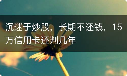 沉迷于炒股，长期不还钱，15万信用卡还判几年